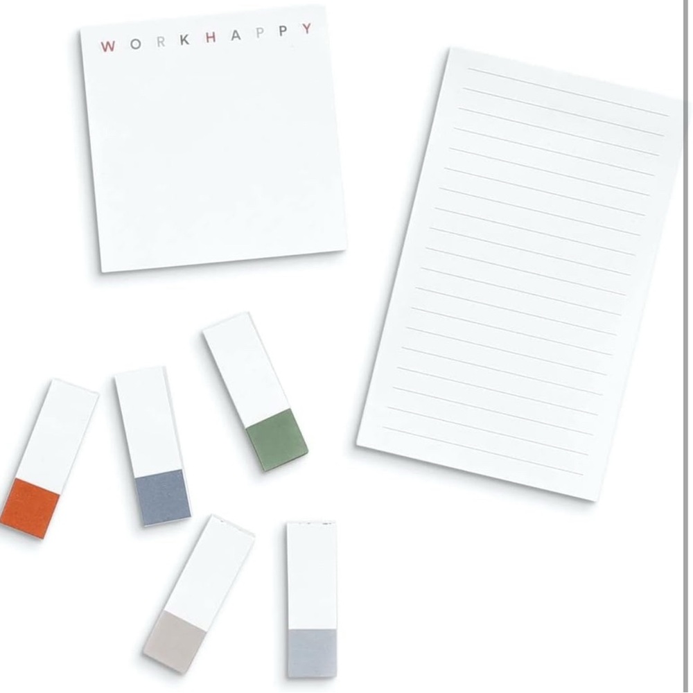 New Poppin Work Happy Sticky Note SET